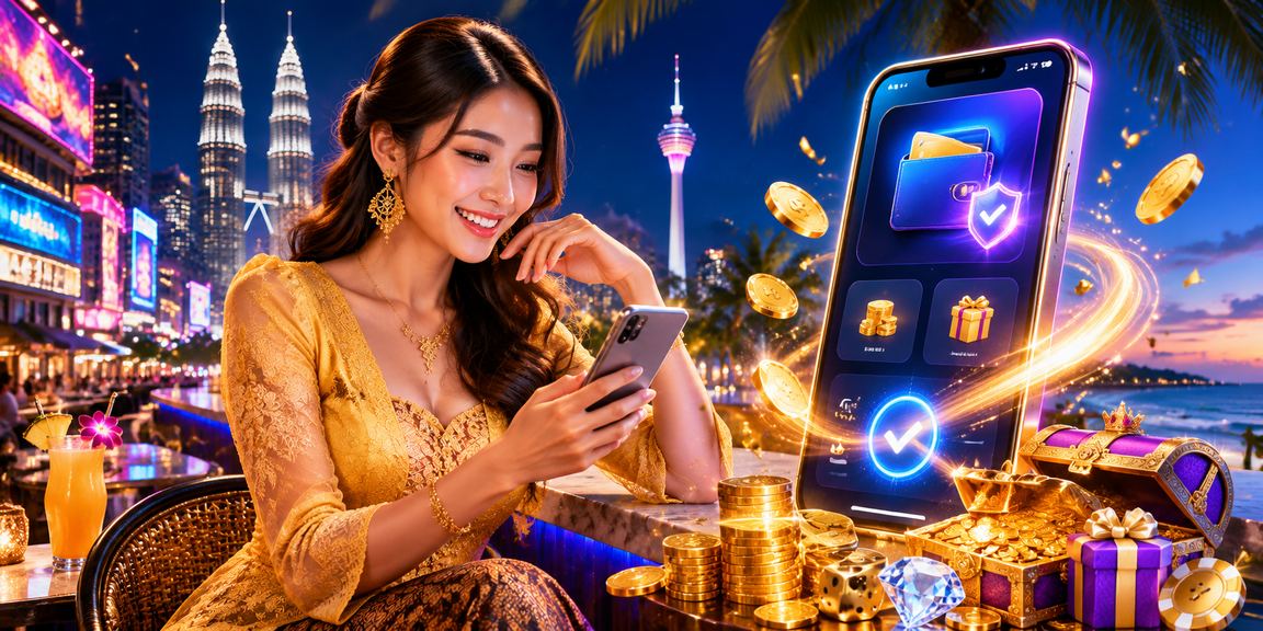 Pengguna log masuk akaun 110zr melalui telefon pintar di Malaysia